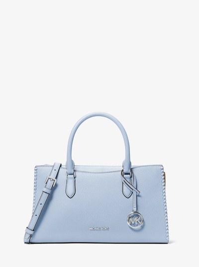 Arden Medium Top-Zip Satchel in PALE OCEAN | Michael Kors