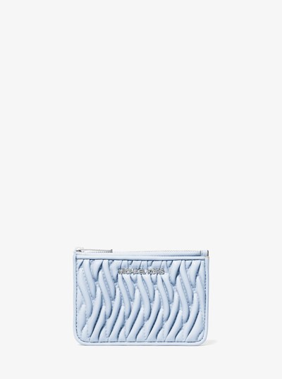 Petit porte-monnaie Jet Set Travel matelass&eacute; in OC&Eacute;AN P&Acirc;LE | Michael Kors