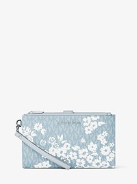 Jet Set Travel Large Printed Signature Logo Wristlet Wallet