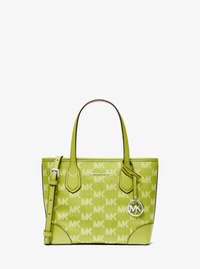 Bolso tote Eva extrapeque&ntilde;o de denim convertible con logotipo en jacquard