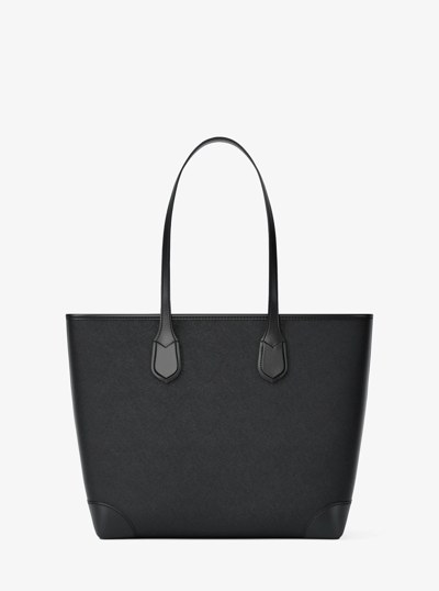 Bolso tote Eva grande de piel saffiano in NEGRO | Michael Kors