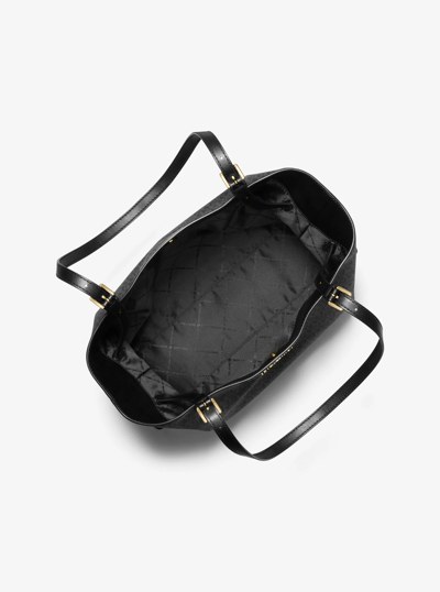 Lenox Large Signature Logo Tote Bag in BLACK | Michael Kors