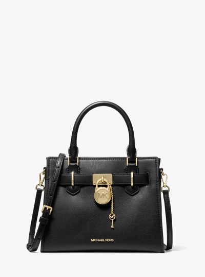 Landon Small Leather Satchel in BLACK | Michael Kors