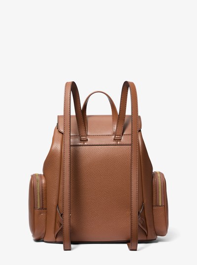 Sac &agrave; dos Jet Set de taille moyenne en cuir grain&eacute; in LUGGAGE | Michael Kors