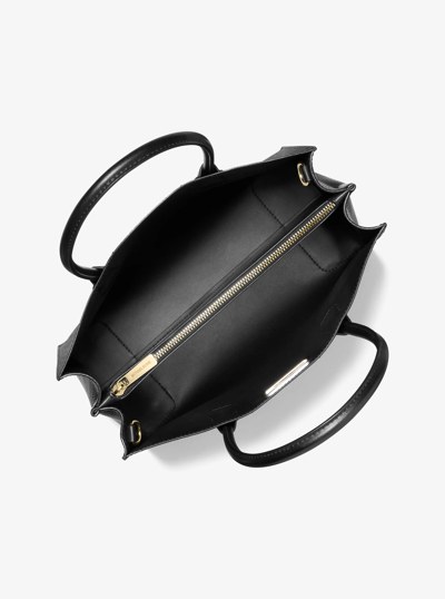 Mercer Large Logo Accordion Tote Bag in BLACK | Michael Kors