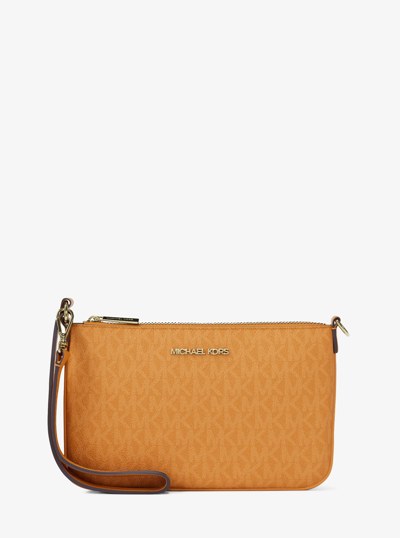 Jet Set Small Signature Logo Convertible Wristlet in RADIANT ORANGE | Michael Kors