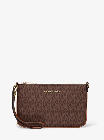 Bolso de pulsera Jet Set peque&ntilde;o convertible con logotipo exclusivo in MARR&Oacute;N | Michael Kors