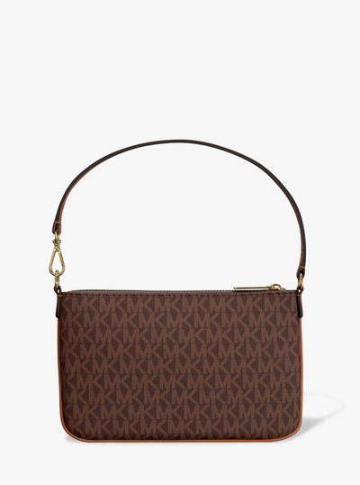 Bolso de pulsera Jet Set peque&ntilde;o convertible con logotipo exclusivo in MARR&Oacute;N | Michael Kors