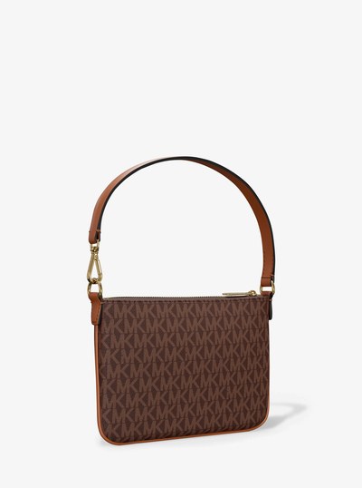 MICHAEL KORS 2way ショルダーバッグ ブラウン Jet Set Small Signature Logo Convertible Wristlet in BROWN - Sale