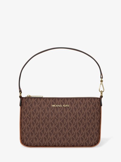 Bolso de pulsera Jet Set peque&ntilde;o convertible con logotipo exclusivo in MARR&Oacute;N | Michael Kors