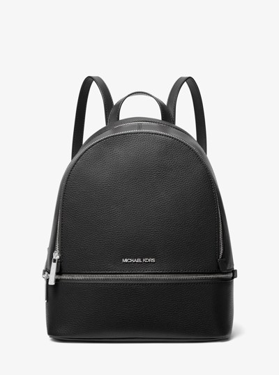Mochila Rhea mediana con piel granulada in NEGRO | Michael Kors