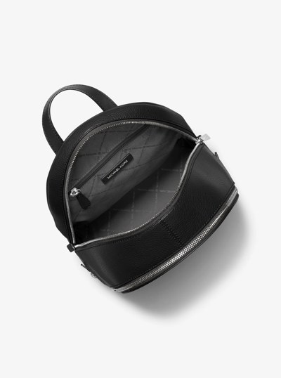Mochila Rhea mediana con piel granulada in NEGRO | Michael Kors
