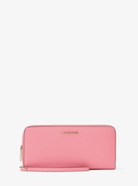 Jet Set Travel Large Pebbled Leather Wristlet