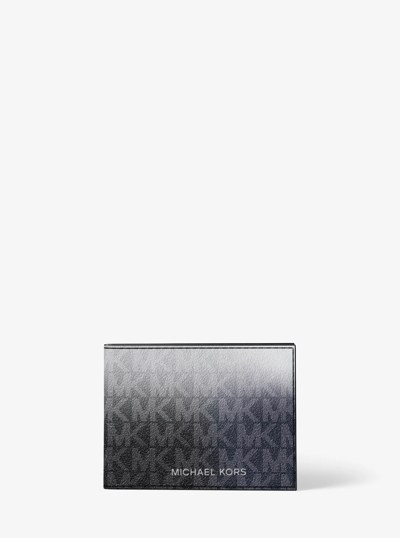 Cooper Ombr&eacute; Signature Logo Billfold Wallet With Passcase in BLACK COMBO | Michael Kors