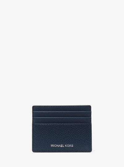 Tarjetero Cooper grande de piel granulada in AZUL MARINO | Michael Kors