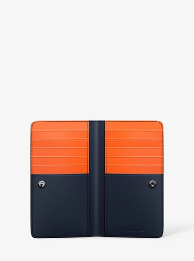 Cooper Signature Logo Bi-Fold Wallet in RED CLAY | Michael Kors