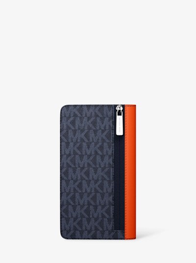 Cooper Signature Logo Bi-Fold Wallet in RED CLAY | Michael Kors