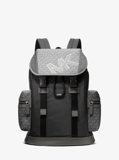 Cooper Signature Logo and Nylon Backpack in GUNMETAL | Michael Kors