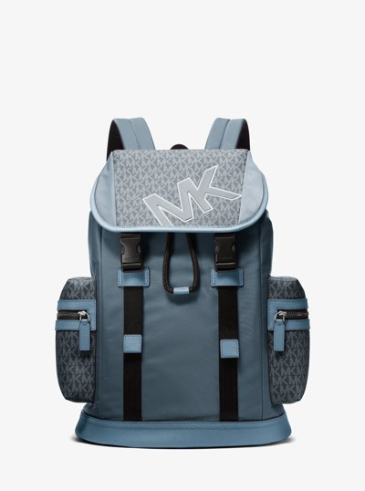 Cooper Signature Logo and Nylon Backpack in CORNFLOWER | Michael Kors