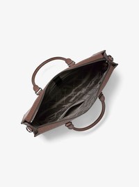 Cooper Pebbled Leather and Signature Logo Briefcase