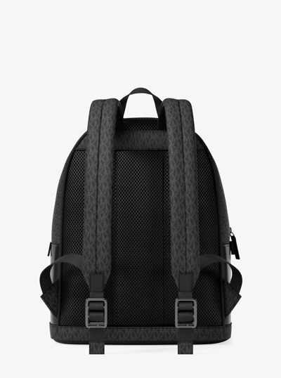 Sac &agrave; dos de transport Cooper de taille moyenne en cuir grain&eacute; &agrave; logo Signature in NOIR | Michael Kors