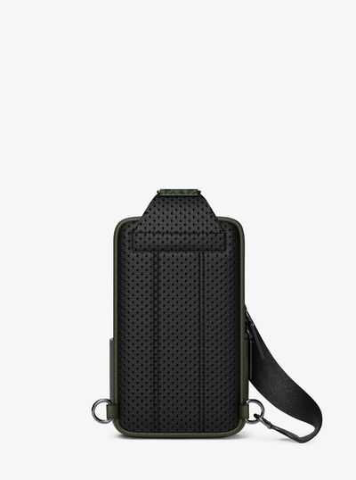 Cooper Medium Pebbled Leather and Signature Logo Sling Pack with Pouch in MOSS | Michael Kors