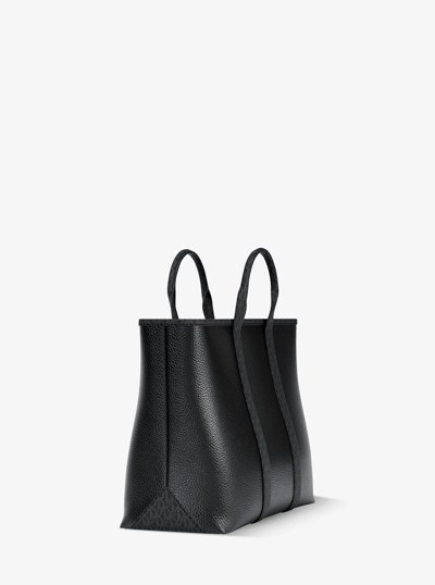 Sac fourre-tout Cooper de taille moyenne en cuir grain&eacute; &agrave; logo Signature in NOIR | Michael Kors