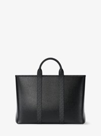 Cooper Medium Pebbled Leather and Signature Logo Tote Bag