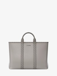 Bolso tote Cooper mediano de piel granulada con logotipo exclusivo