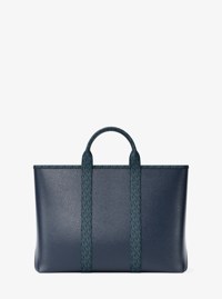 Bolso tote Cooper mediano de piel granulada con logotipo exclusivo