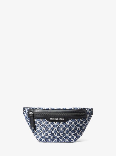 Lautner Mini Logo Print Sling Pack in NAVY | Michael Kors