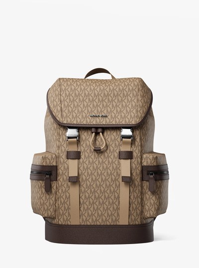 Cooper Signature Logo Backpack in CAMEL | Michael Kors