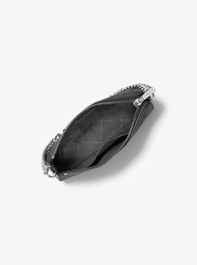 Jet Set Small Signature Logo Chain Pochette in BLACK | Michael Kors