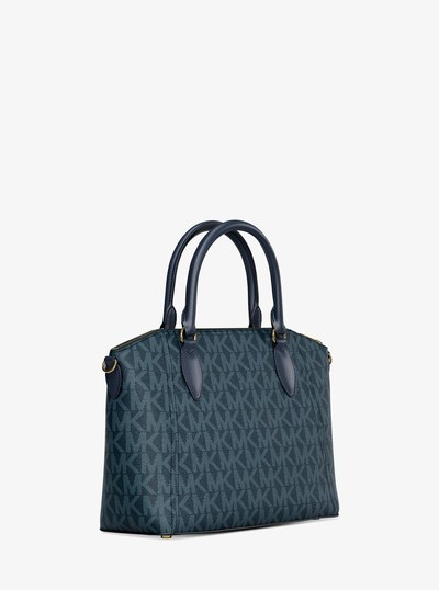 Sienna Medium SIgnature Logo Satchel in ADMIRAL | Michael Kors