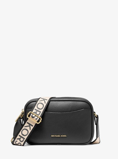 Jet Set Medium Camera Crossbody Bag in BLACK | Michael Kors