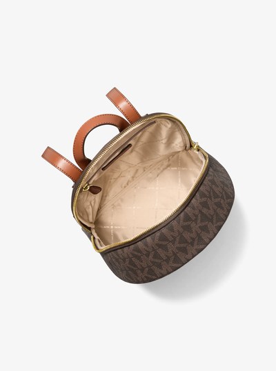 Erin Medium Signature Logo Backpack in BROWN/LUGGAGE | Michael Kors