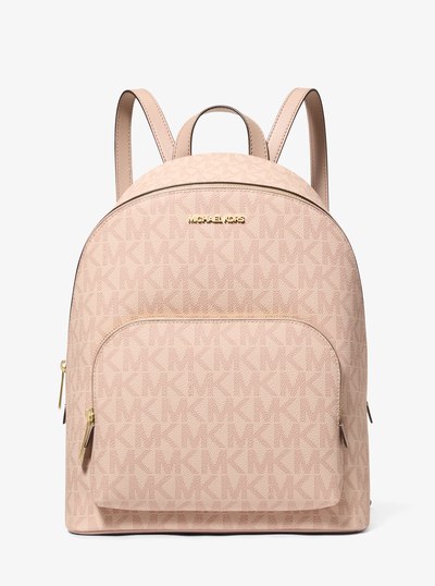 Connie Medium Signature Logo Backpack in BALLET | Michael Kors