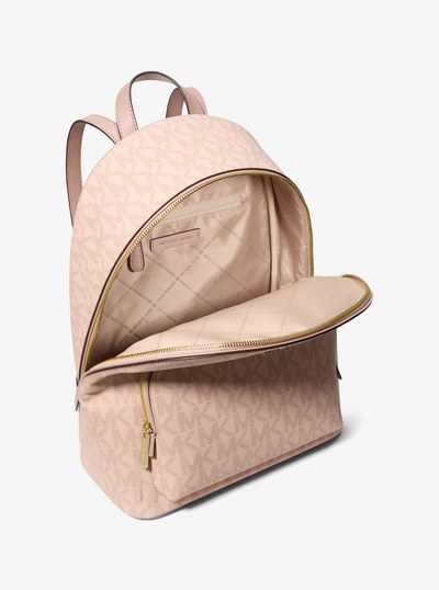Connie Medium Signature Logo Backpack in BALLET | Michael Kors
