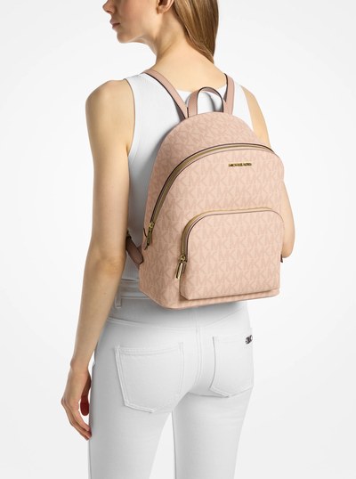 Connie Medium Signature Logo Backpack in BALLET | Michael Kors