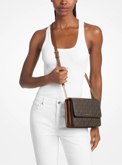 Daniela Large Signature Logo Crossbody Bag