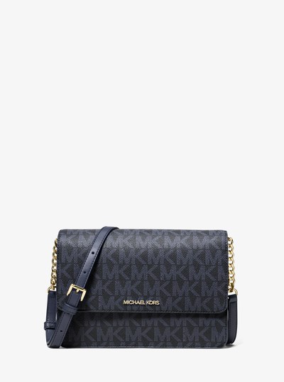 Daniela Large Signature Logo Crossbody Bag in ADMIRAL | Michael Kors
