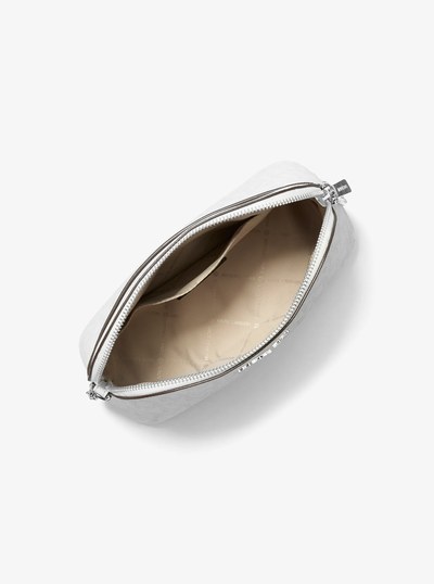 Cindy Signature Logo Dome Crossbody Bag in OPT/ALLUM | Michael Kors