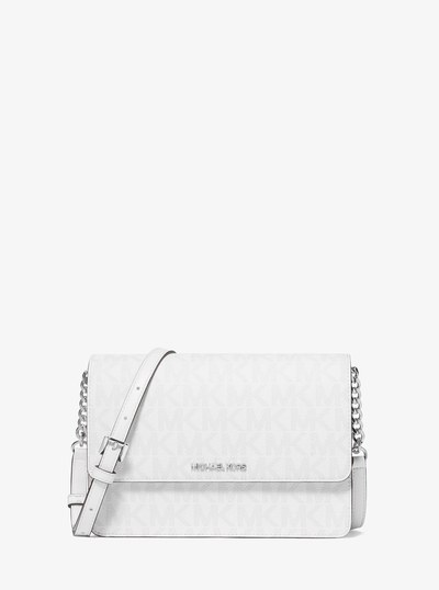 Daniela Large Signature Logo Crossbody Bag in OPT/ALLUM | Michael Kors