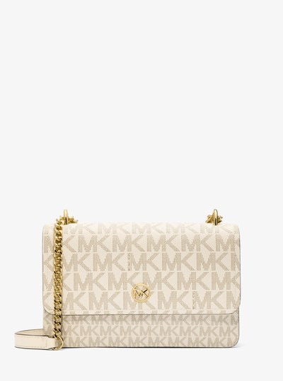 Abbott Medium Signature Logo Shoulder Bag in LT CRM MULTI | Michael Kors