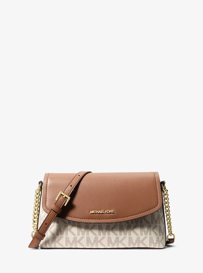 Ida Large Signature Logo Backpack in VANILLA/LUGGAGE | Michael Kors