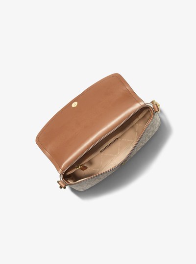 Ida Large Signature Logo Backpack in VANILLA/LUGGAGE | Michael Kors