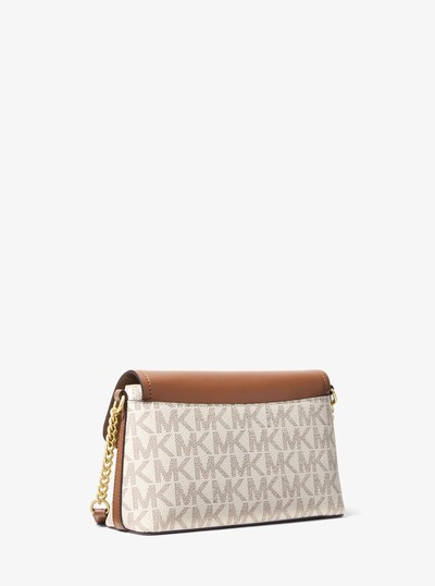 Ida Large Signature Logo Backpack in VANILLA/LUGGAGE | Michael Kors