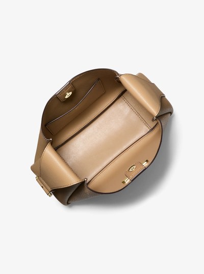 Birch Medium Pebbled Leather Messenger Bag