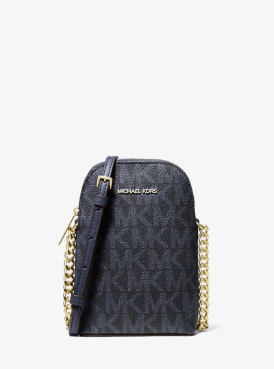 Small Signature Logo Smartphone Crossbody Bag in ADMIRAL | Michael Kors