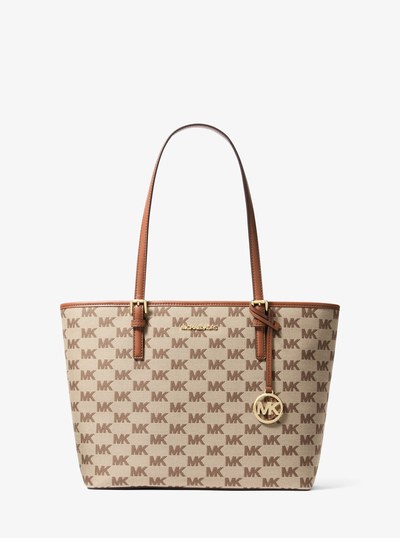 Jet Set Medium Logo Jacquard Tote Bag
